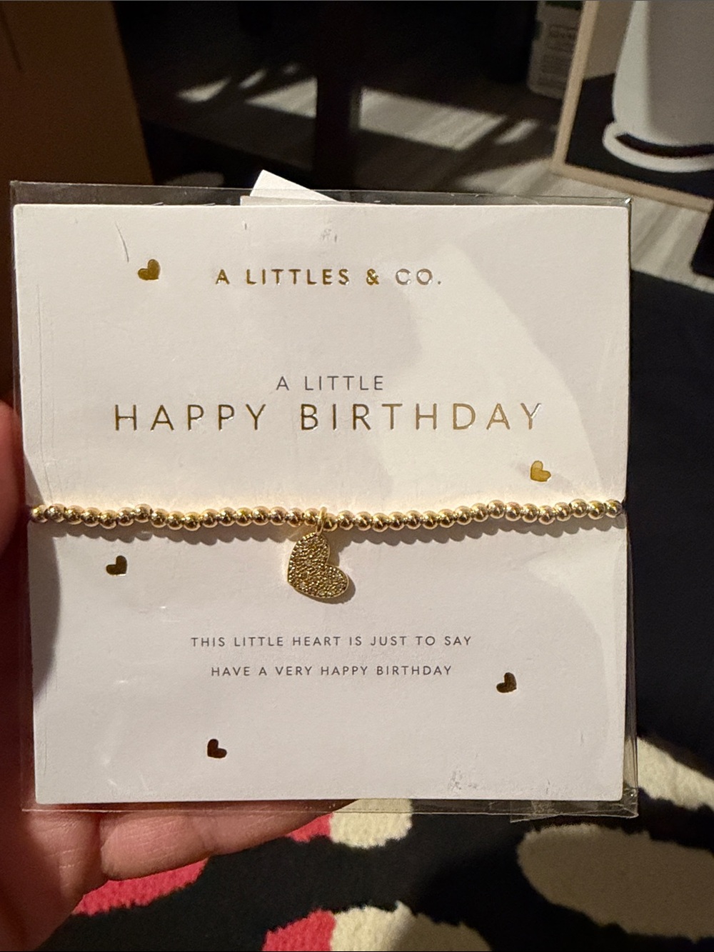 Gold Heart Bracelet - Happy Birthday Gift